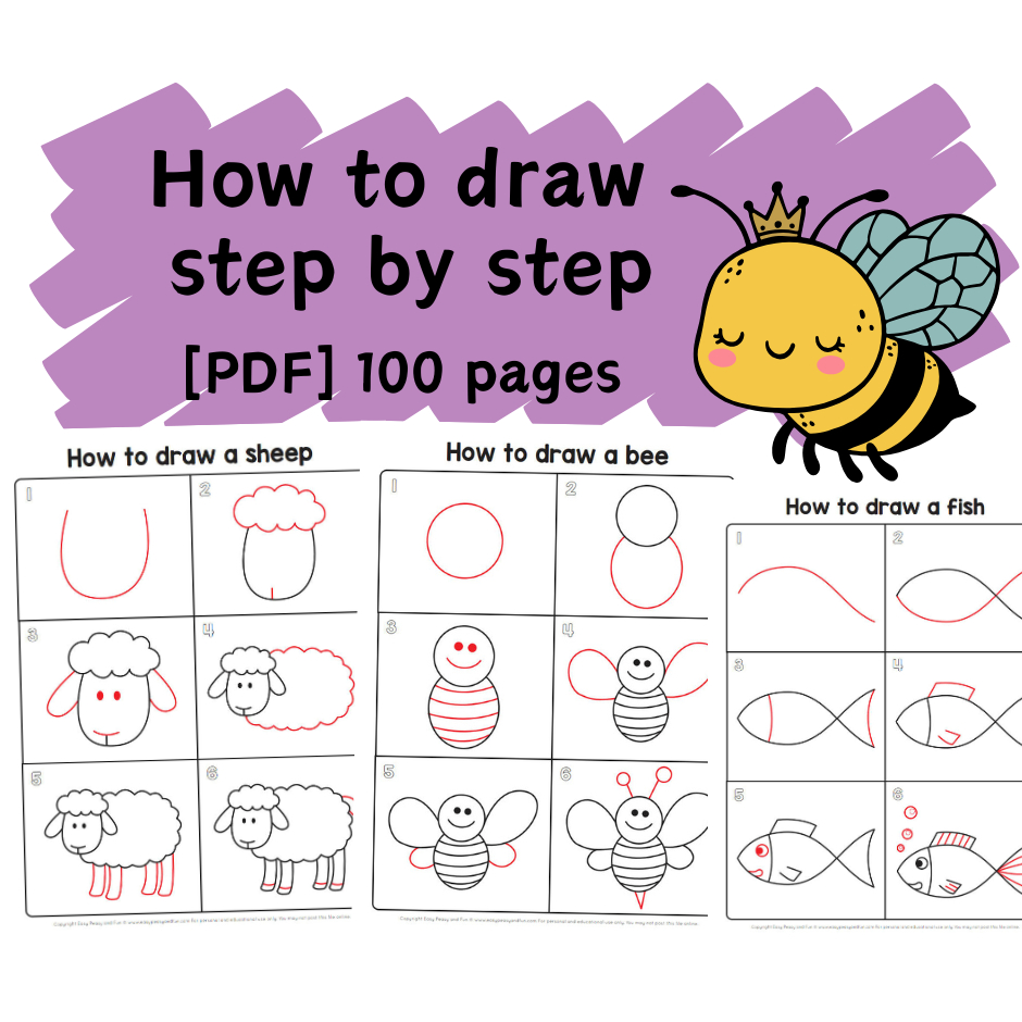 A745 – [PDF] How to draw step by step 100 pages/ kids activities ...