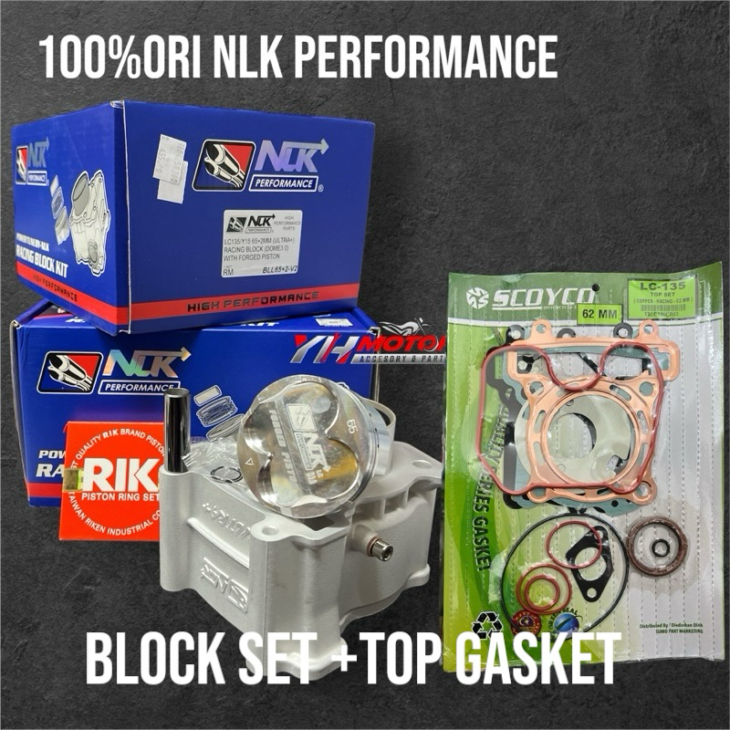 NLK PERFORMANCE BLOCK KIT SET LC135 Y15ZR 57mm 63mm 65mm 66MM 68MM 70MM ...