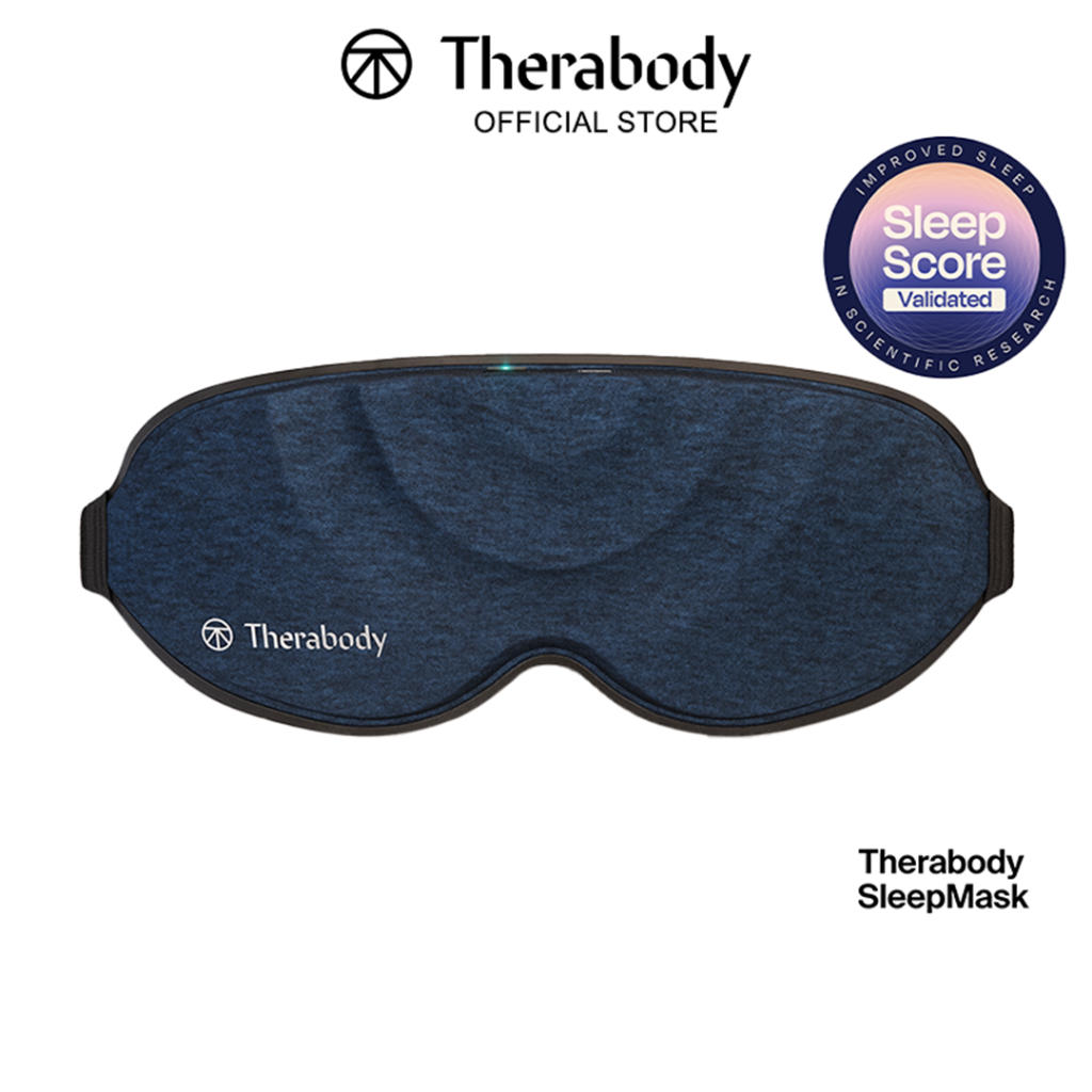 Therabody SleepMask - 100% Blackout Eye Mask with Soothing Vibrations ...