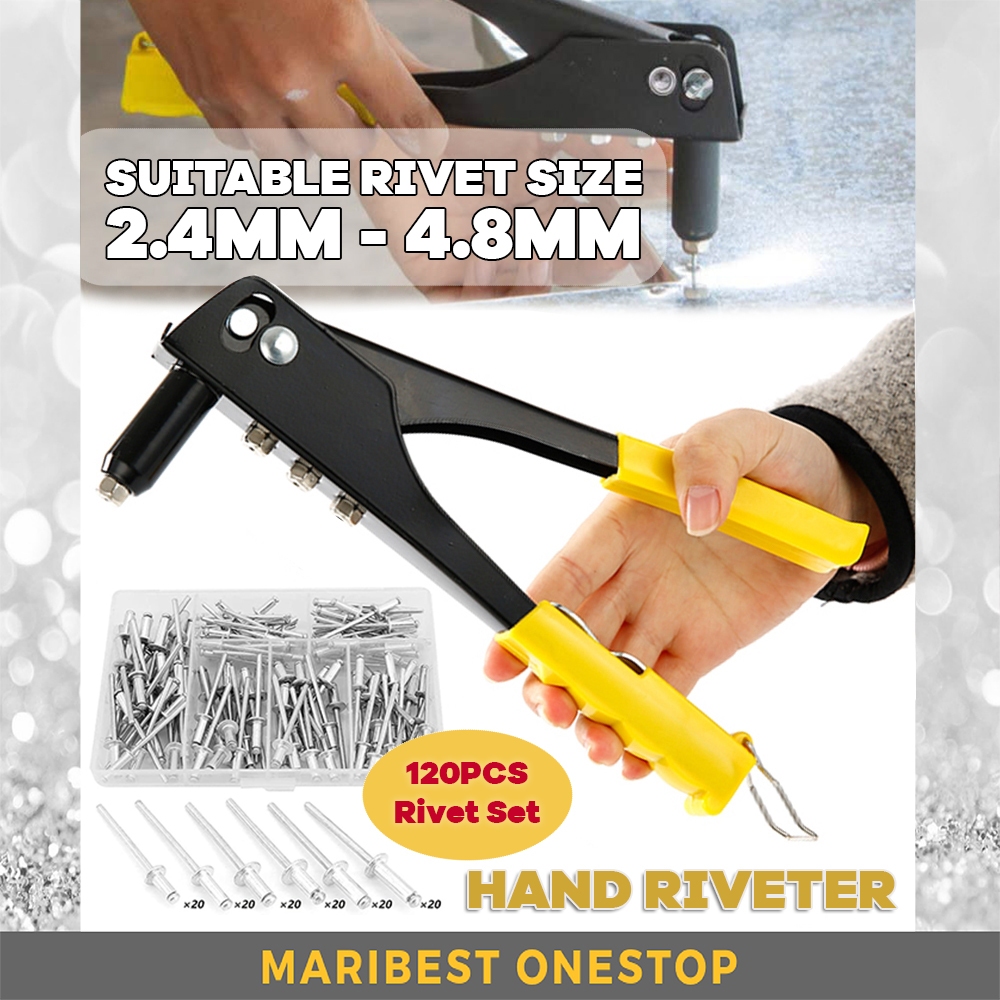 9INCH HAND RIVETER SUITABLE FOR RIVET SIZE 2.4MM 3.2MM 4.0MM 4.8MM FOR ...