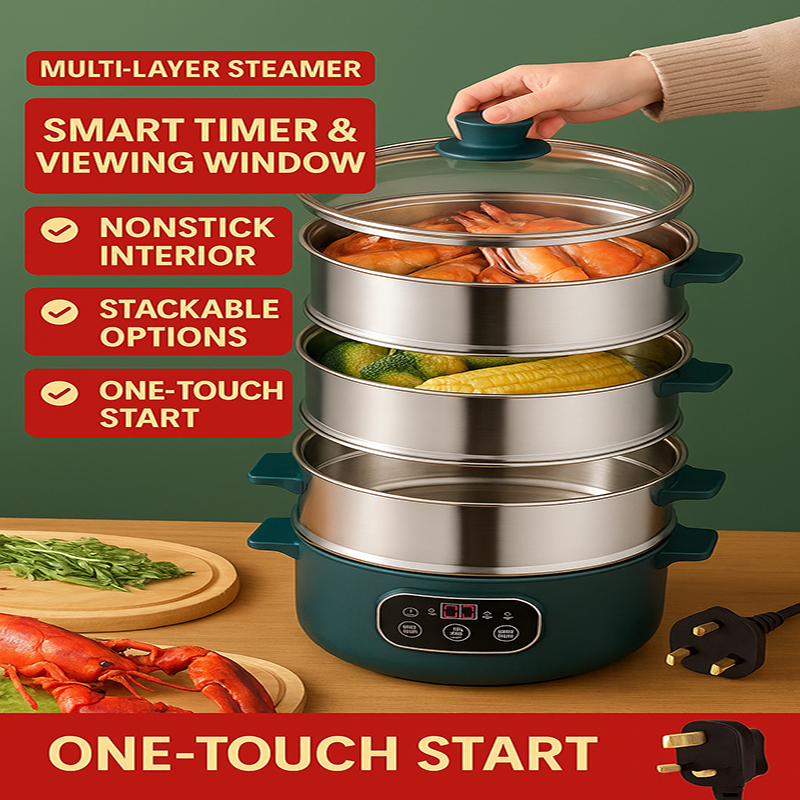 【READY STOCK】Multi-function electric heating pot multi-layer electric ...