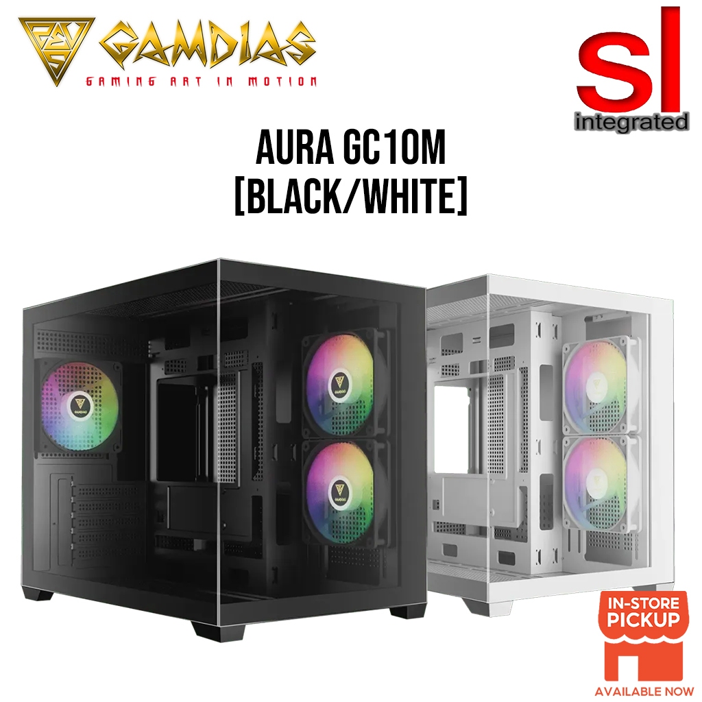 Gamdias AURA GC10M ARGB M-ATX Mid Tower Gaming PC Casing -(With 3 Fan ...
