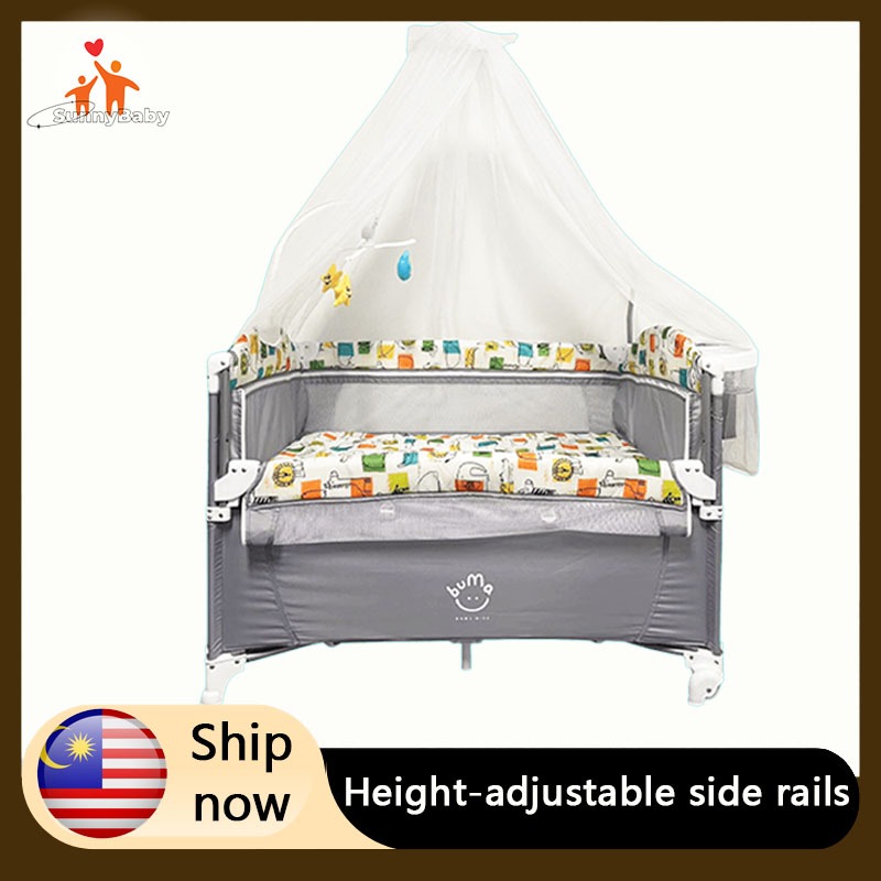 Foldable Baby Crib and Playpen 2 layer (with mosquito net storage bag ...