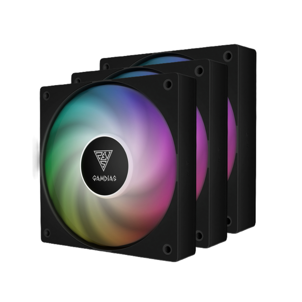 GAMDIAS NOTUS M1-1201 / M1-1203 ARGB FANS With Swappable Fan Blade ...