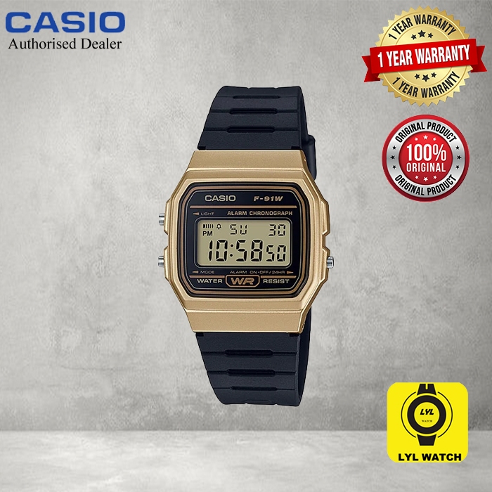 Casio Vintage Digital Watch – F91WM-9ADF | Gold-Tone Classic for Men ...
