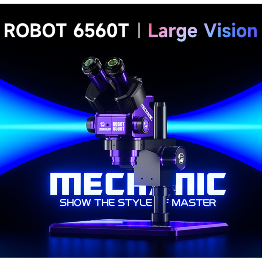 MECHANIC ROBOT 6560T-B11 6.5-60X Trinocular Microscope with Aluminum ...
