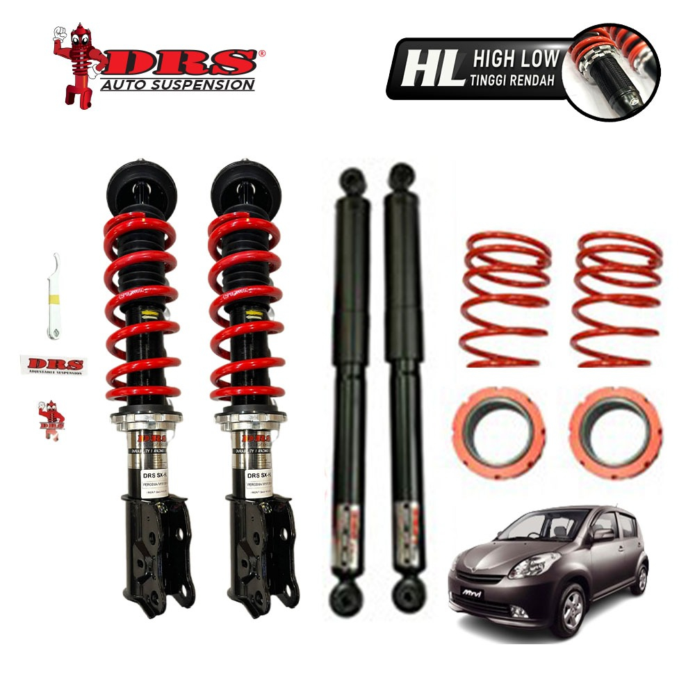 🔥PERODUA MYVI 2005-2016 (Rear Separated )~DRS (HL Series) HiGH LoW ...
