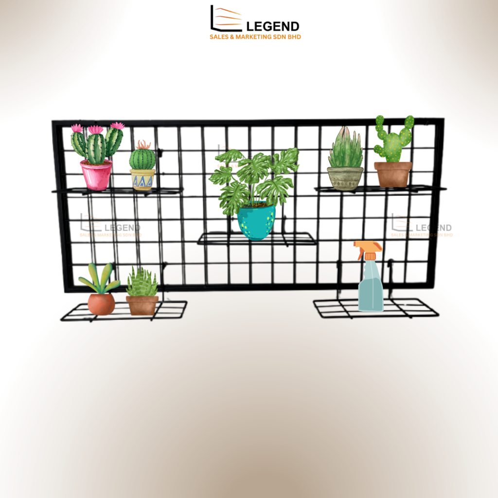 WALL NETTING FRAME / RAK BESI DINDING / DISPLAY RACK WALL / NETTING ...