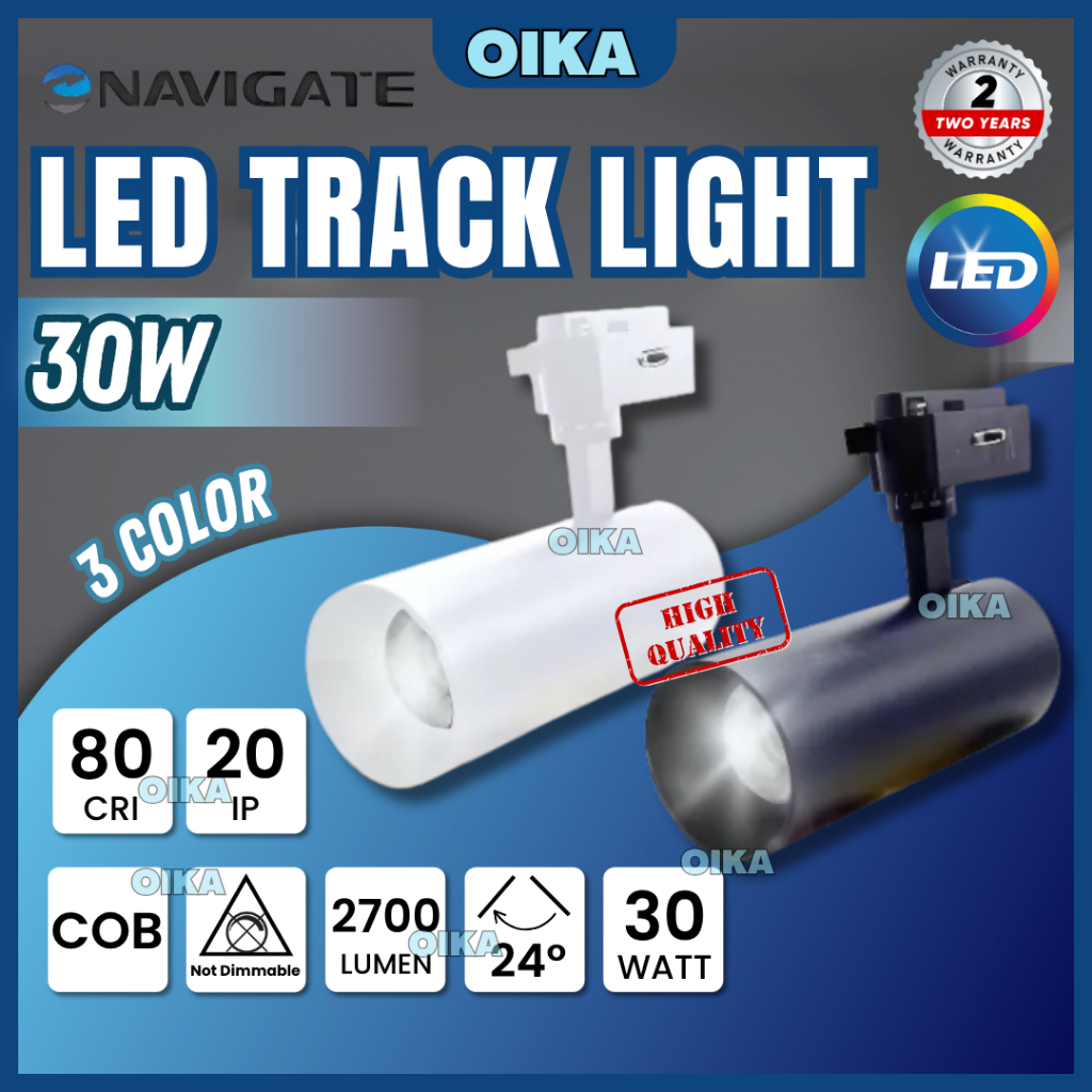 [HIGH QUALITY] NAVIGATE 30W LED Track Light | 3-Toned CCT (3000K ...