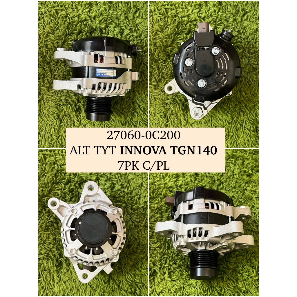TOYOTA INNOVA TGN140 TGN156 GGN155 7PK C/PL NEW ALTERNATOR (27060-0C200 ...