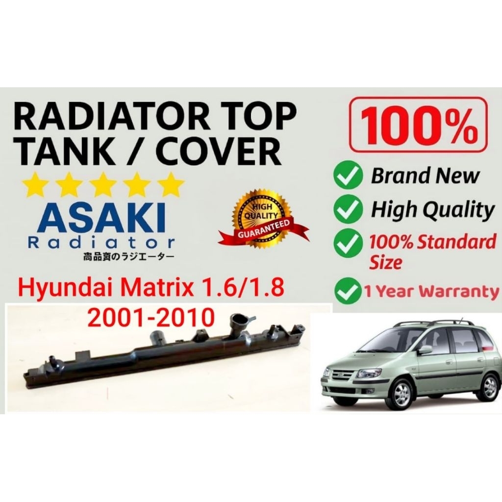 hyundai matrix radiator top Tank top cover Upper Tank gasket | Shopee ...