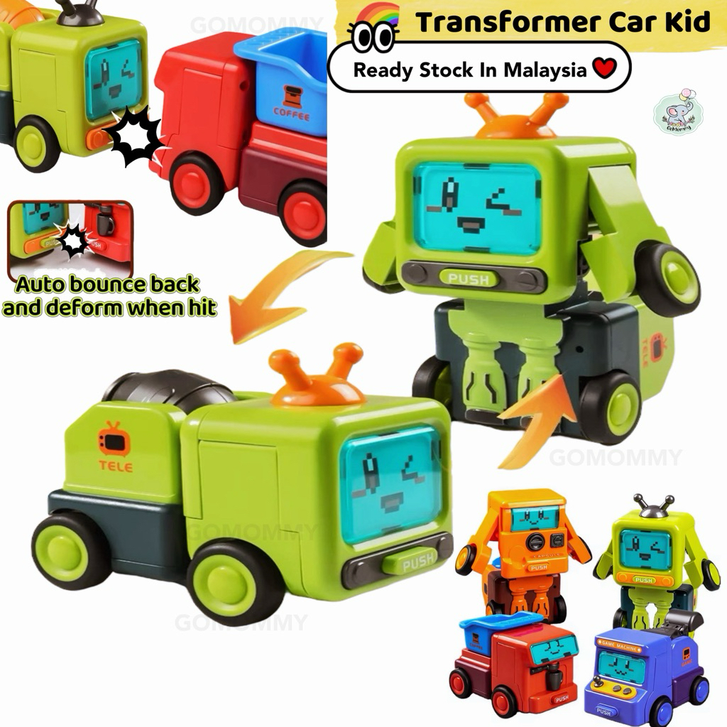 Collision Transformer Car Engineer Vehicle Toy Robot Toys Kids Mainan ...