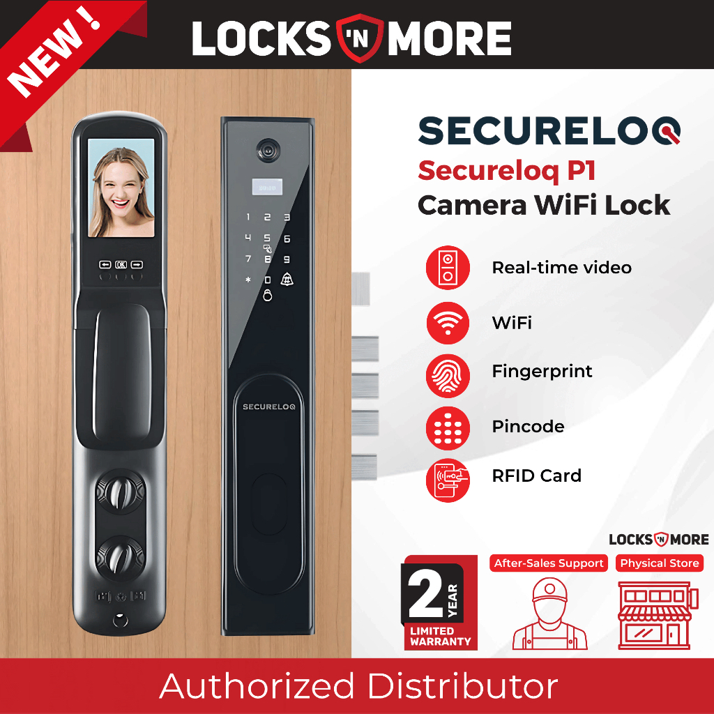 Secureloq P1 Fingerprint Push Pull Lock | Free Installation | 2 Years ...