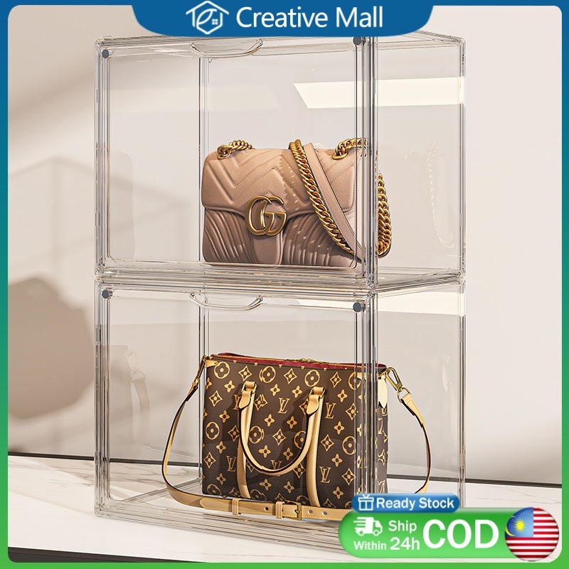Transparent Storage Box Handbag Storage Organizer Acrylic Display Box ...