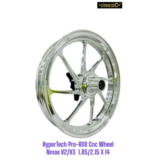 NMAX V2 V3 14INCI 14INCH SPORT RIM HYPERTECH PRO RX-8 CNC CAST WHEEL 1. ...
