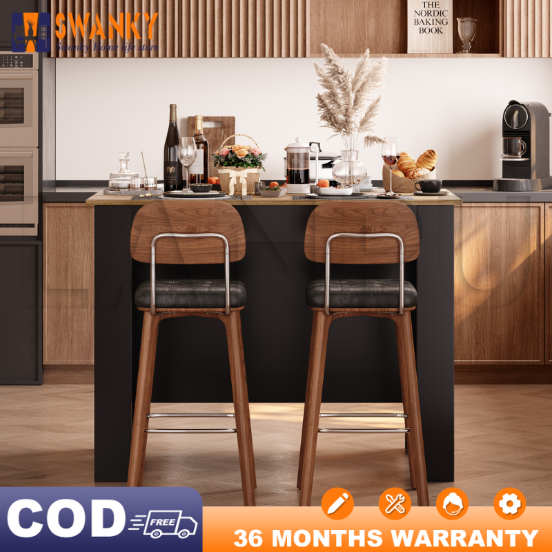 Stylish Solid Wood Island Table Kitchen Transformable as Coffee Table ...