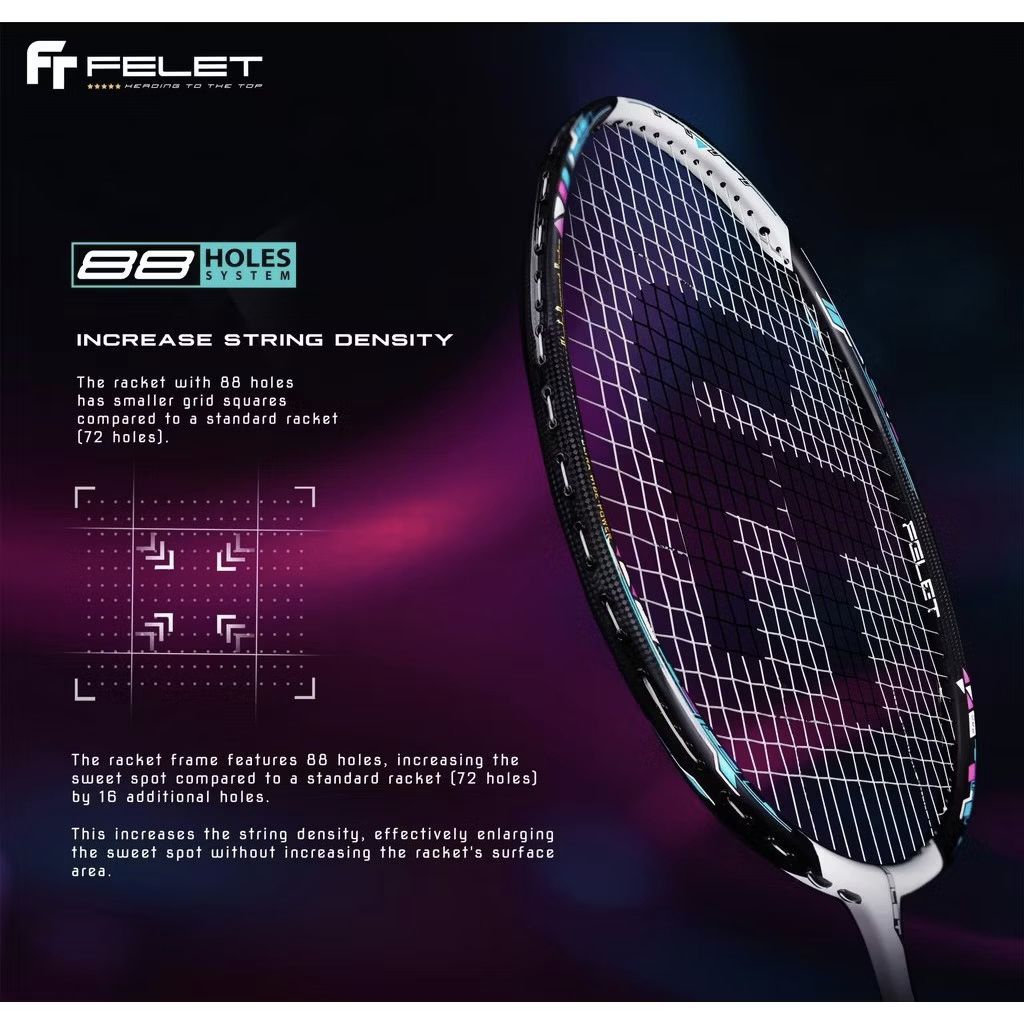 FELET BADMINTON RACKET WOVEN EIGHTY 8 | Shopee Malaysia
