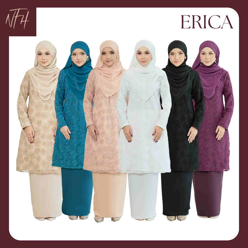 NFH Boutique - ERICA baju kurung cantik moden material lace bunga 3D ...