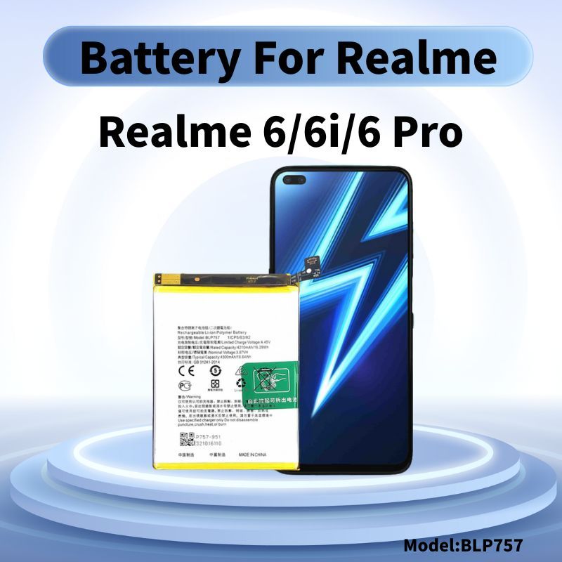 Batterie Neuve Pour Realme 6i / 6 / 6 Pro - Modèle BLP757 4300mAh - Remplacement