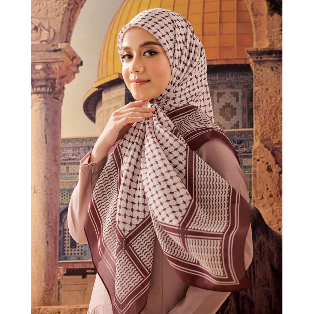 TUDUNGRUFFLE KAFFIYEH / TATREEZ / ANIESHA 🇵🇸🇹🇷 ~ Printed Voile Square ~ Premium Cotton Voile