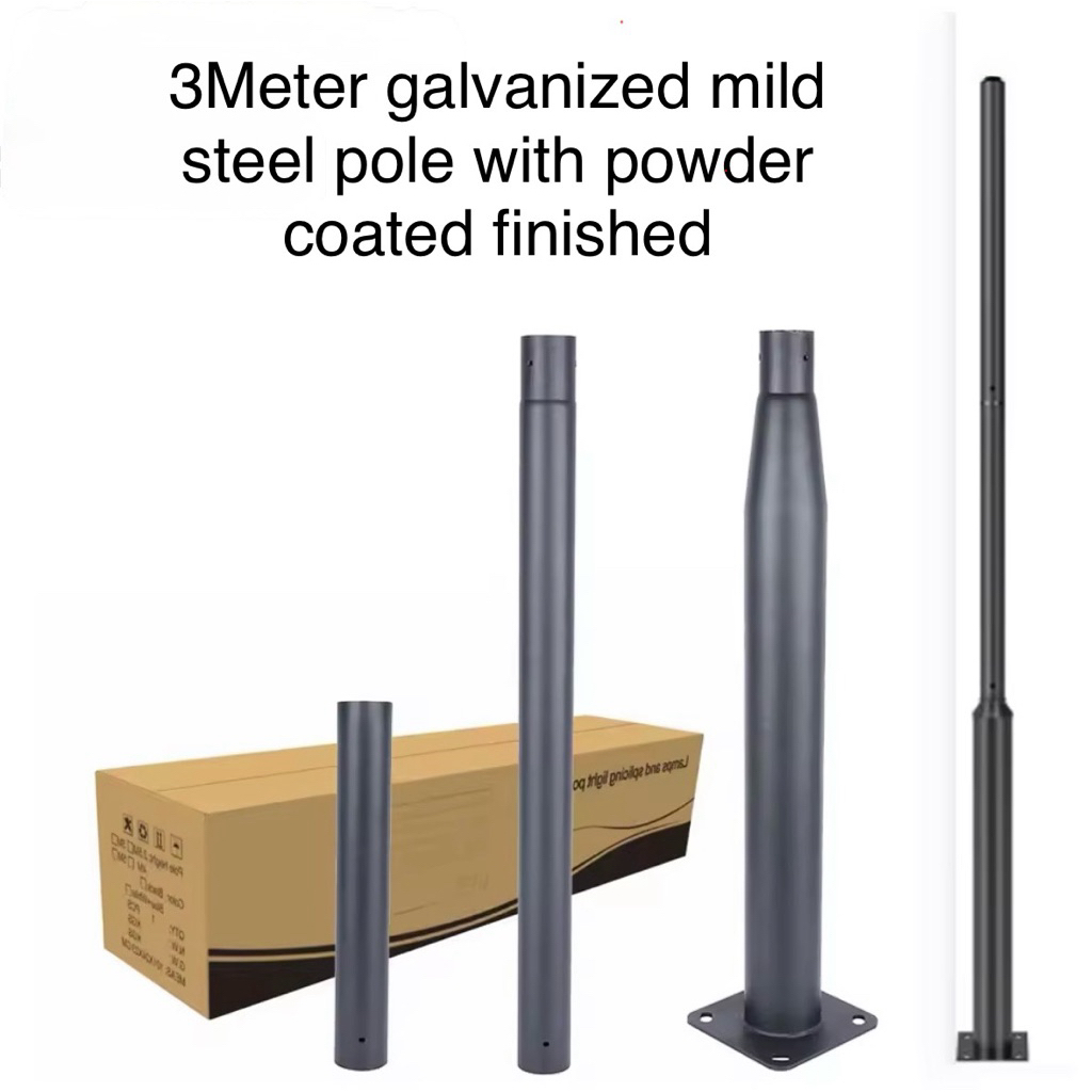 3 Meter Split Lamp Galvanized Pole Installation for Compound Street ...