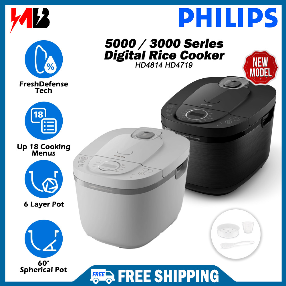 [NEW] PHILIPS 5000 Series 1.8L Rice Cooker with Patented Fresh Defense ...