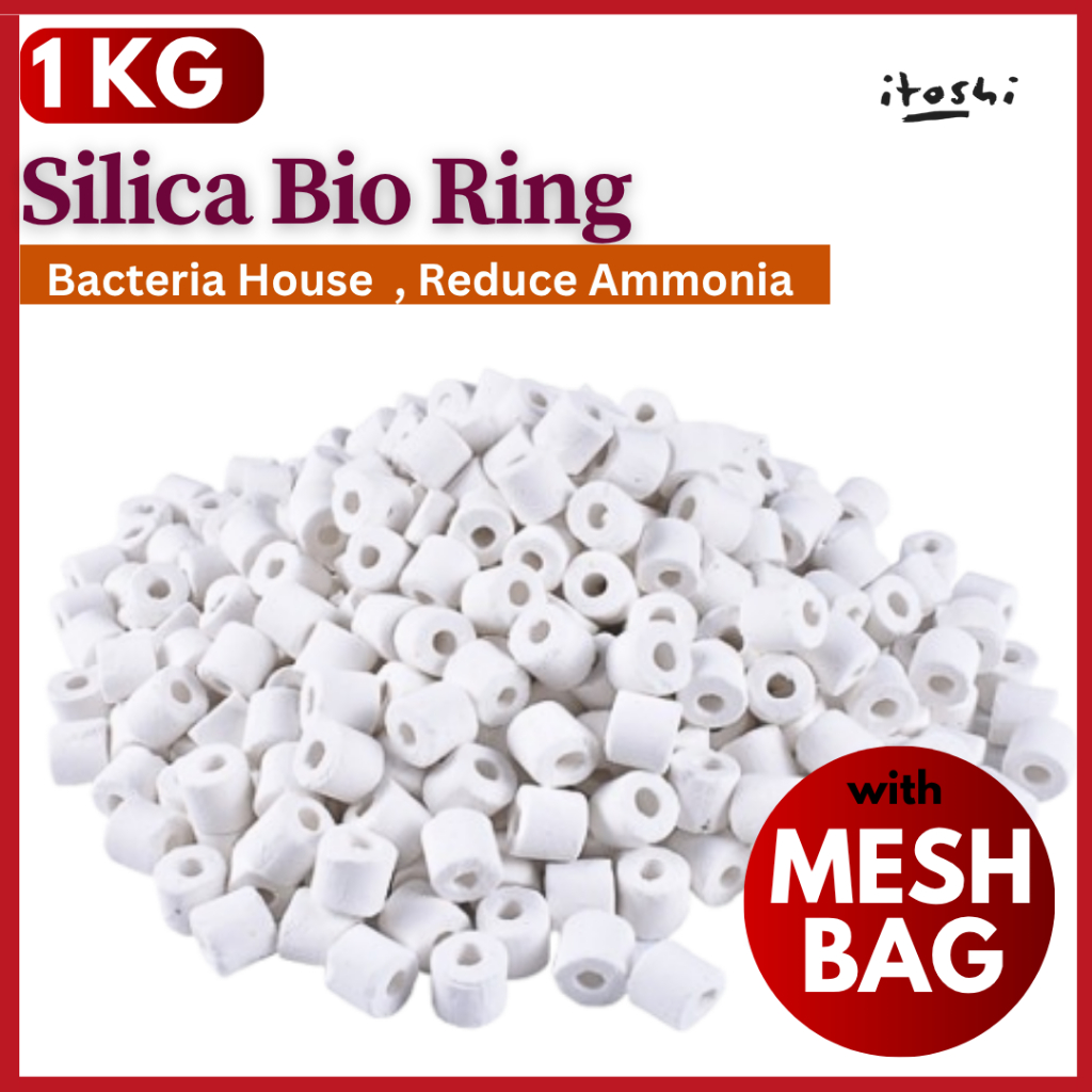 ITOSHI 1 KG Ceramic Aquarium Bio Filter Media Filter Ring Nano ...