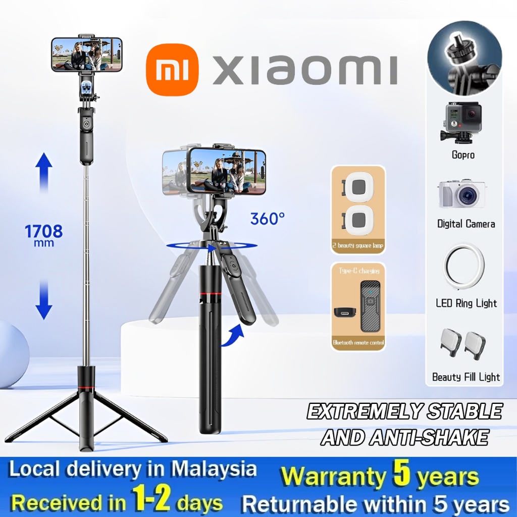 Selfie Stick Tripod 3 in 1 Phone Tripod With Bluetooth Remote Stand ...