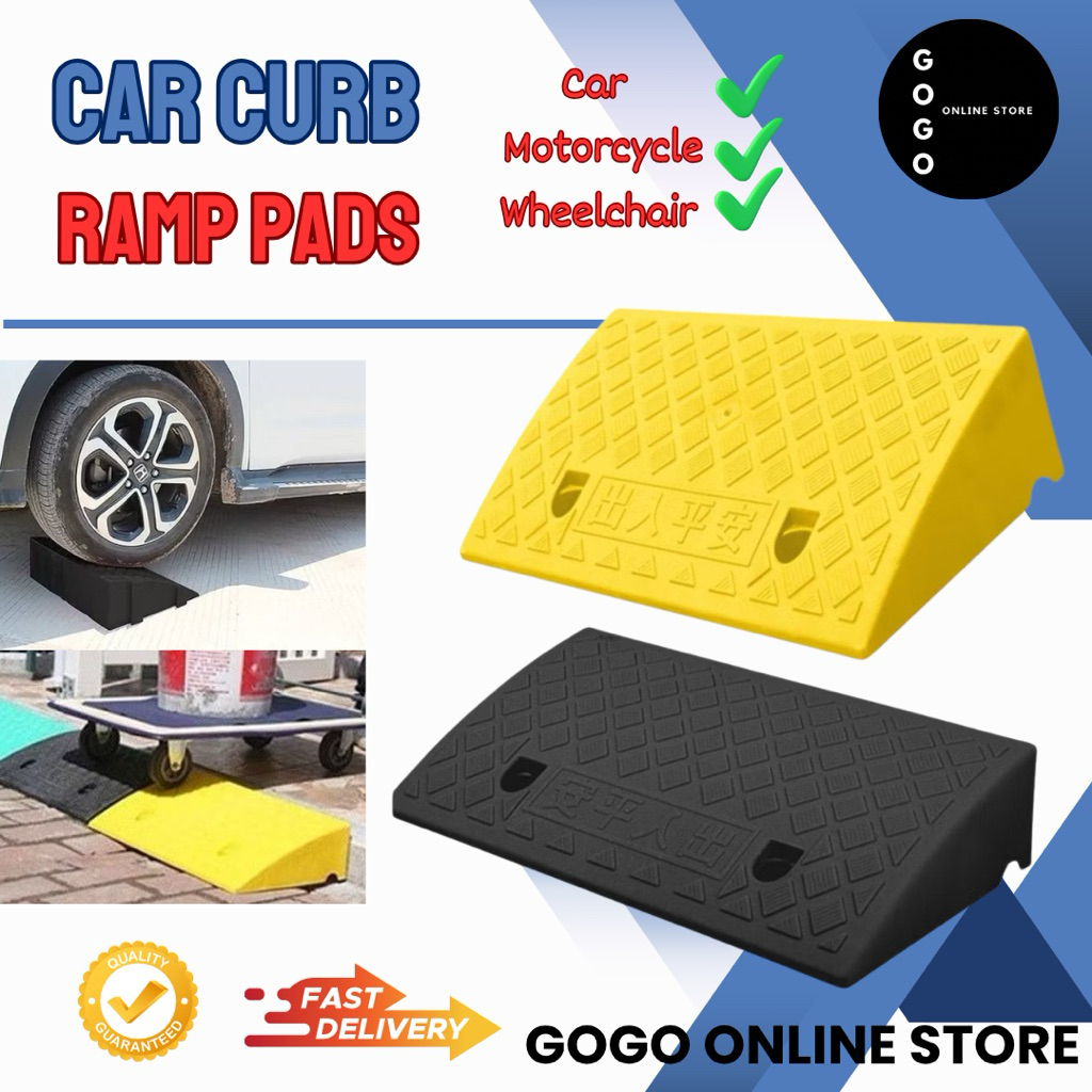 Heavy Duty Rubber Road Driveway Curb Ramp Kerb Wheelchair Car Bike ...