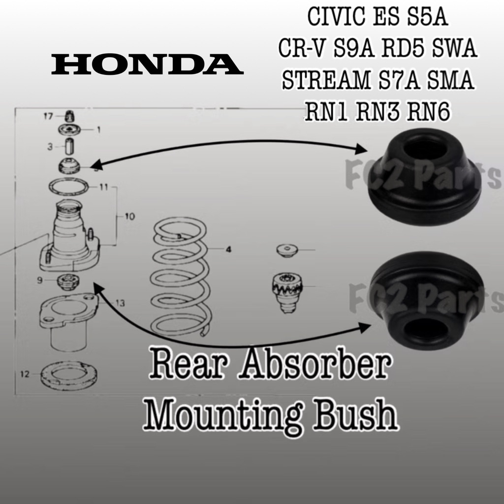 1set 4pcs Honda Civic ES S5A CR-V S9A RD5 SWA RE2 Stream S7A RN3 SMA ...
