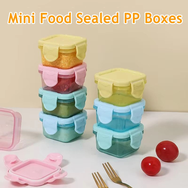 Mini Food Sealed PP Boxes for Fridge Vegetables Fruit Portable Reusable ...