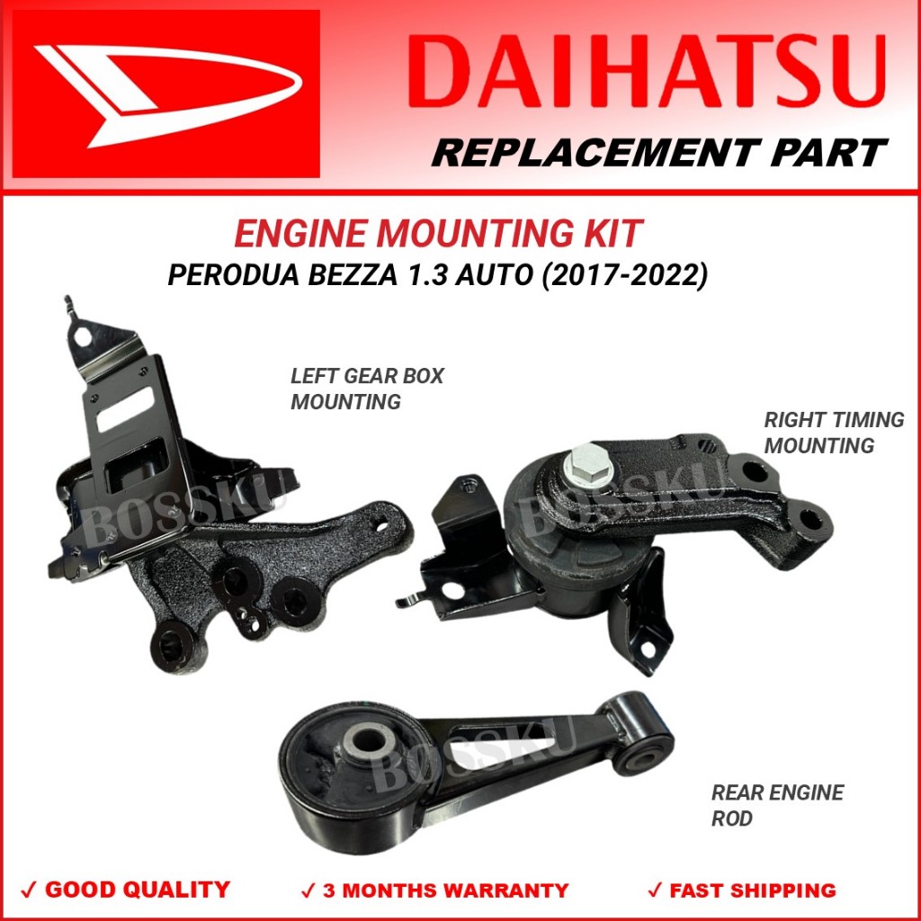 ENGINE MOUNTING KIT - PERODUA BEZZA 1.3 2017-2022 - AUTO (COMBINE WITH ...