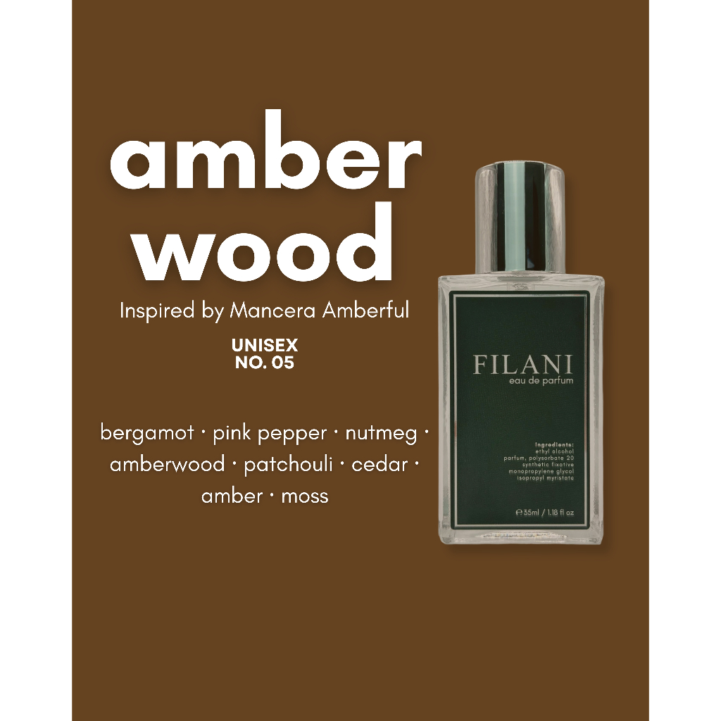 FILANI FRAGRANCE AMBERWOOD EDP UNISEX | Shopee Malaysia