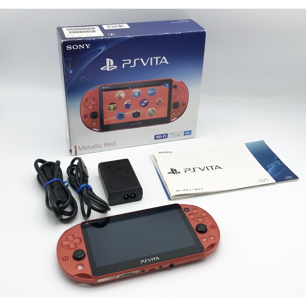 Used Sony PS Vita Slim PCH-2000 Metallic Red Console Only - Japanese Region Free Model