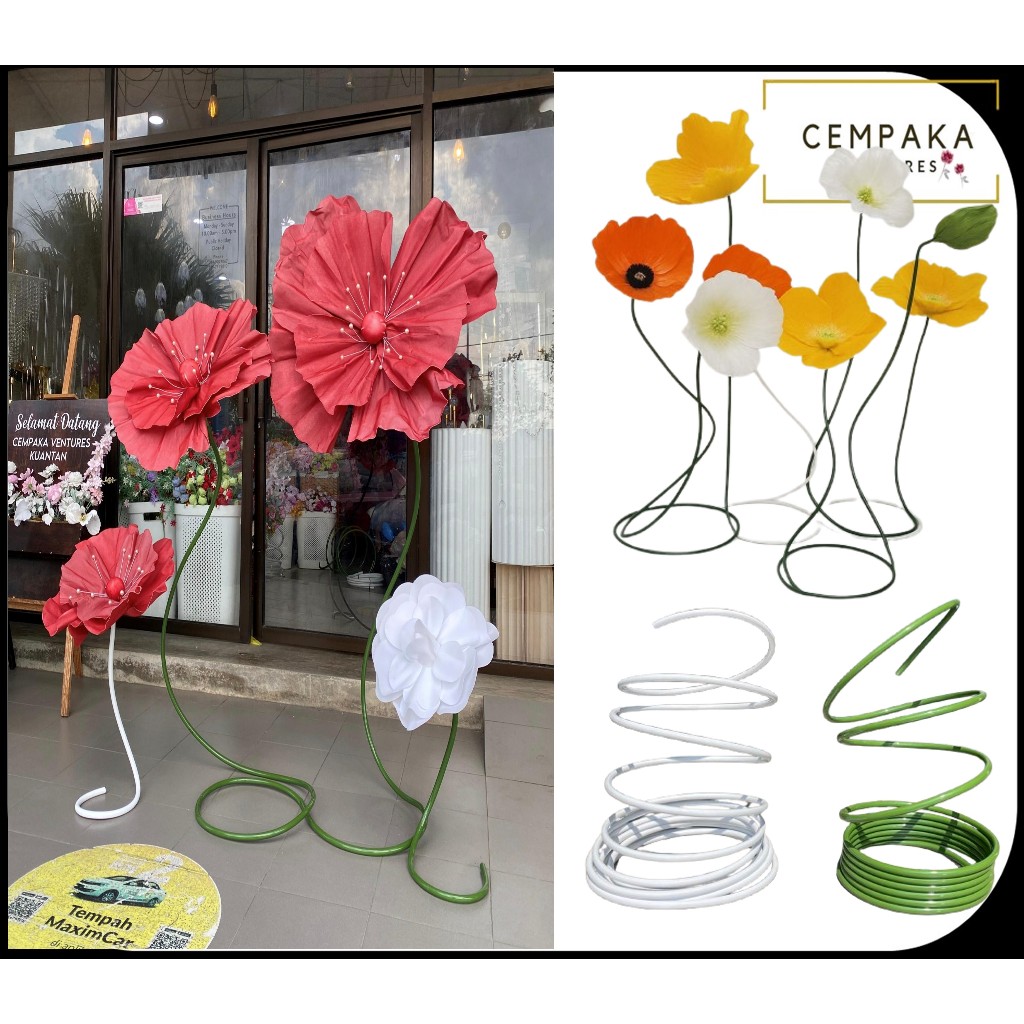 Tube Stand Giant Flower & Pipe Cutter Stand Flower for Backdrop Wedding ...