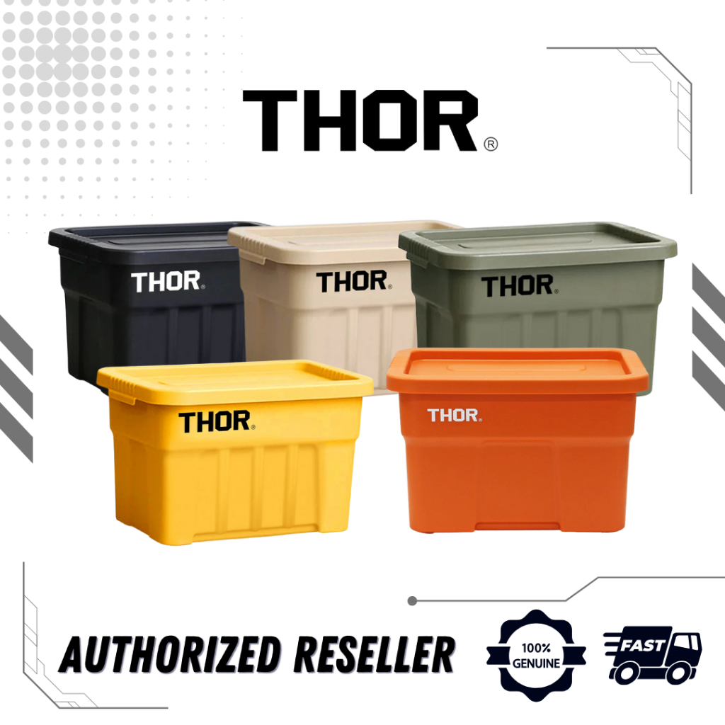THOR 22L Tote Box with Lid ,Medium Capacity Stackable Storage Container ...
