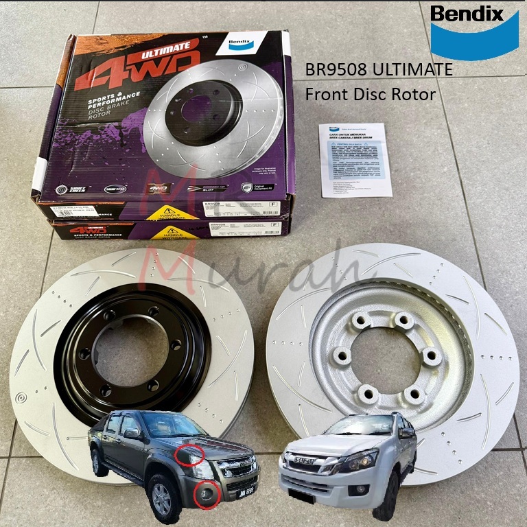 Bendix Ultimate BR9508 ULT Front Disc Rotor Racing Isuzu D-max 2013 ...