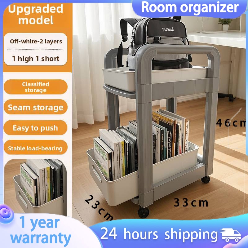 Storage Rack Bookshelf Movable School Beg Rack Multi-Layer Snack ...