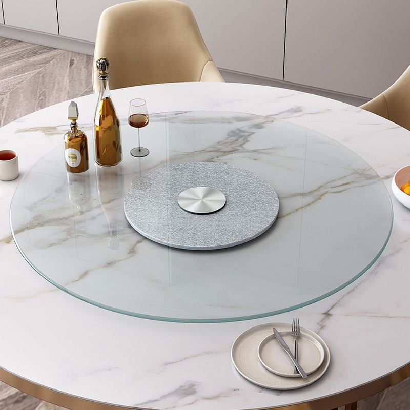 Tempered glass turntable lazy Susan rotating glass table top with base ...