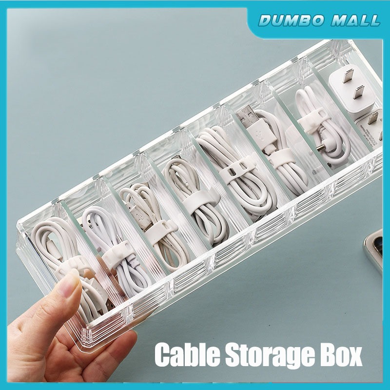 Cable Compartment Organizer Charger Management Box Desktop Wire Drawer ...