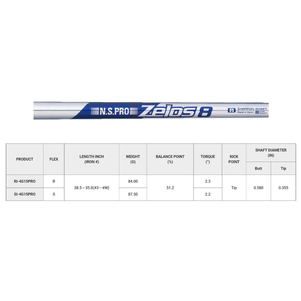 Nippon N.S. Pro Zelos 8 Steel Golf Shaft | Shopee Malaysia