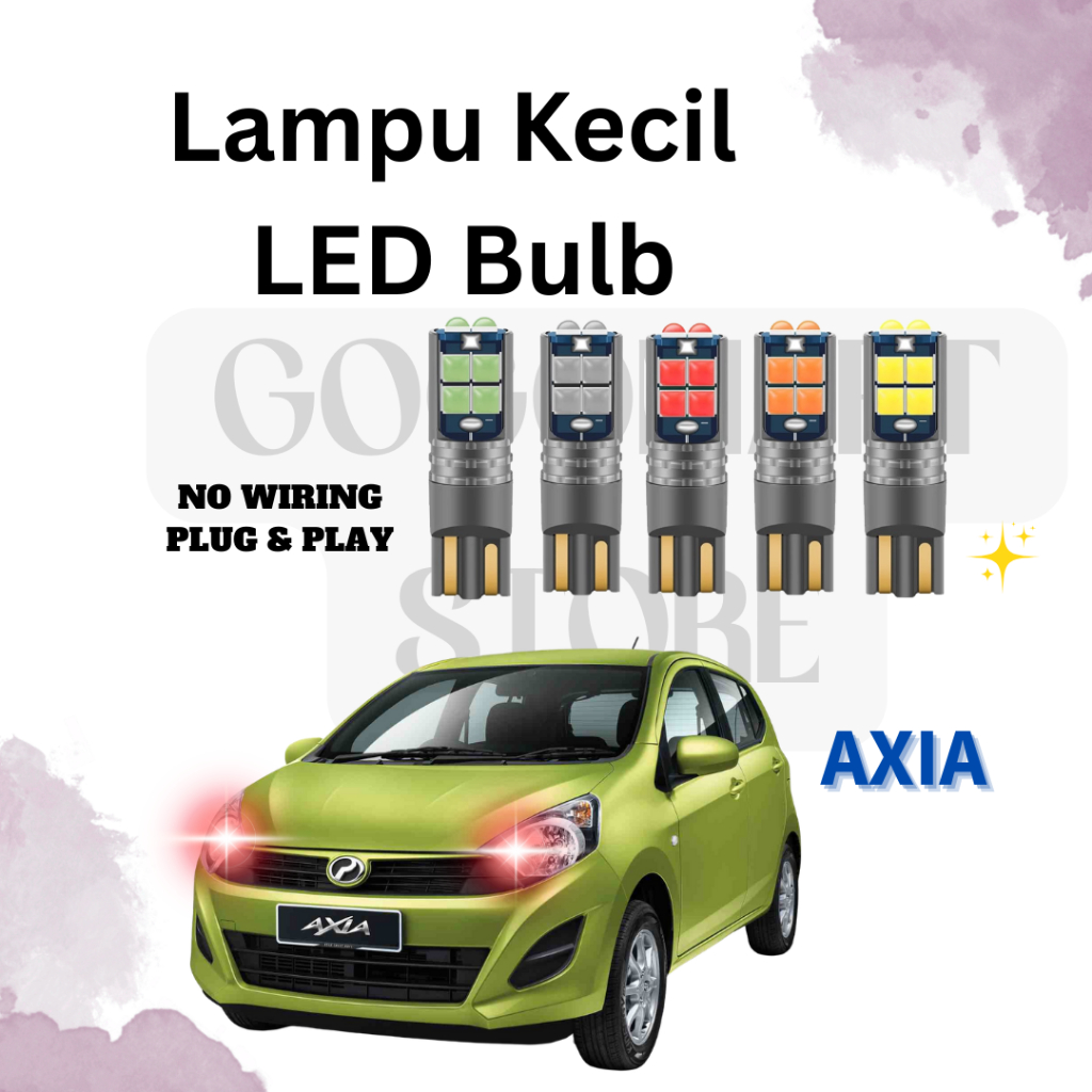 PERODUA AXIA LED Bulb Small Headlamp Number Plate Light T10 Lampu Senja ...