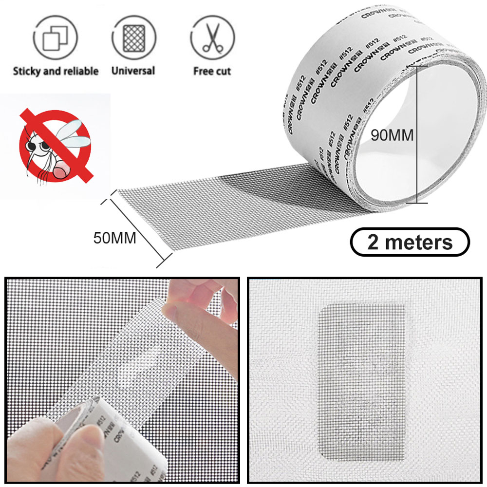 Self-adhesive Window Screen Mesh Breathable Mosquito Net Fix Mesh ...