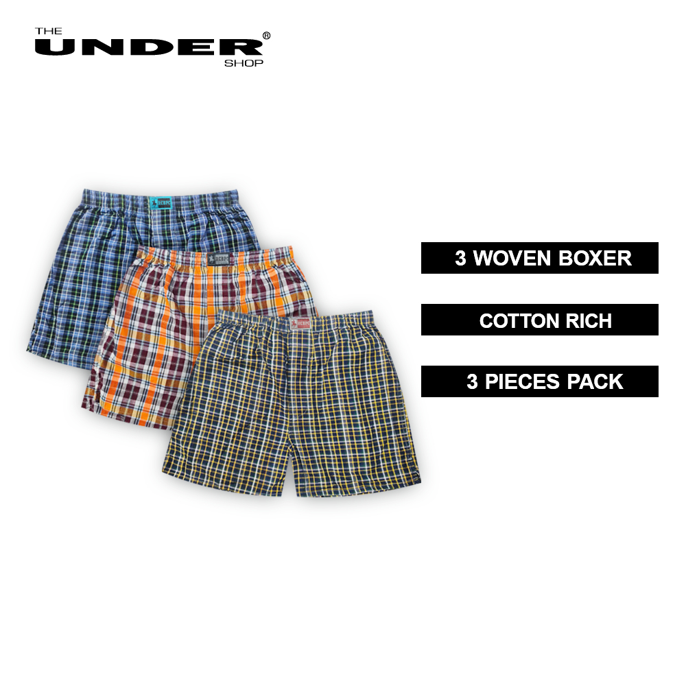 RCB - 3 Woven Boxer (RVX5B3) Best Buy | Shopee Malaysia