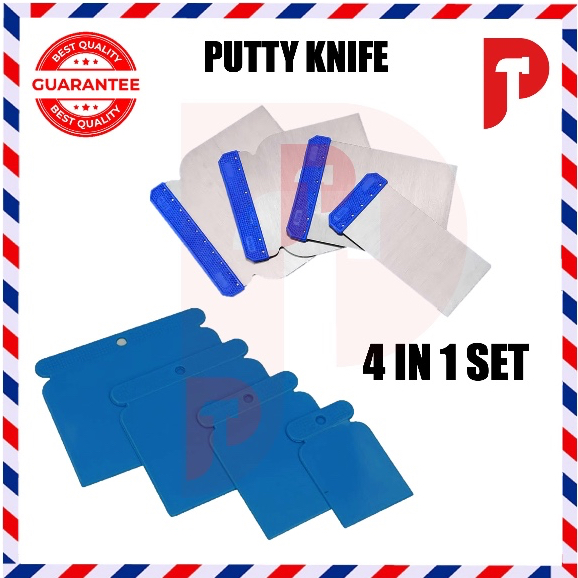 Scraper Putty Knife Set 🔥 Ready Stocks 🔥 (Steel/PVC) 4IN1 Set | Shopee ...