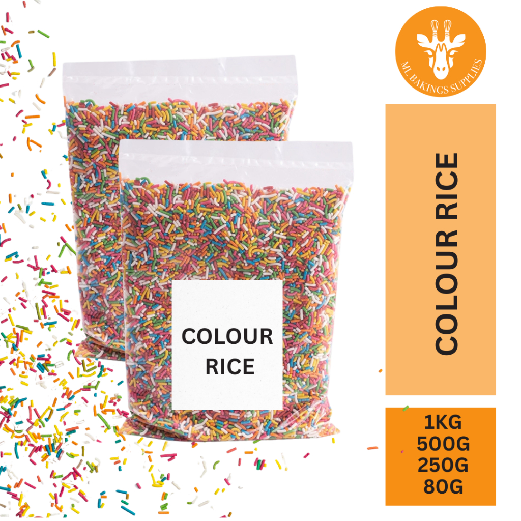 [READY STOCK] COLOUR RICE SPRINKLES/TOPPING 250g/500g/1kg/80g 巧克力彩虹米 ...
