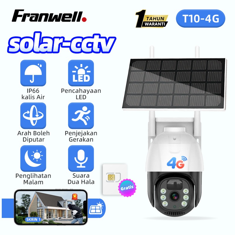 Franwell/V380 Pro 4G Solar outdoor camera wireless dual lens waterproof ...