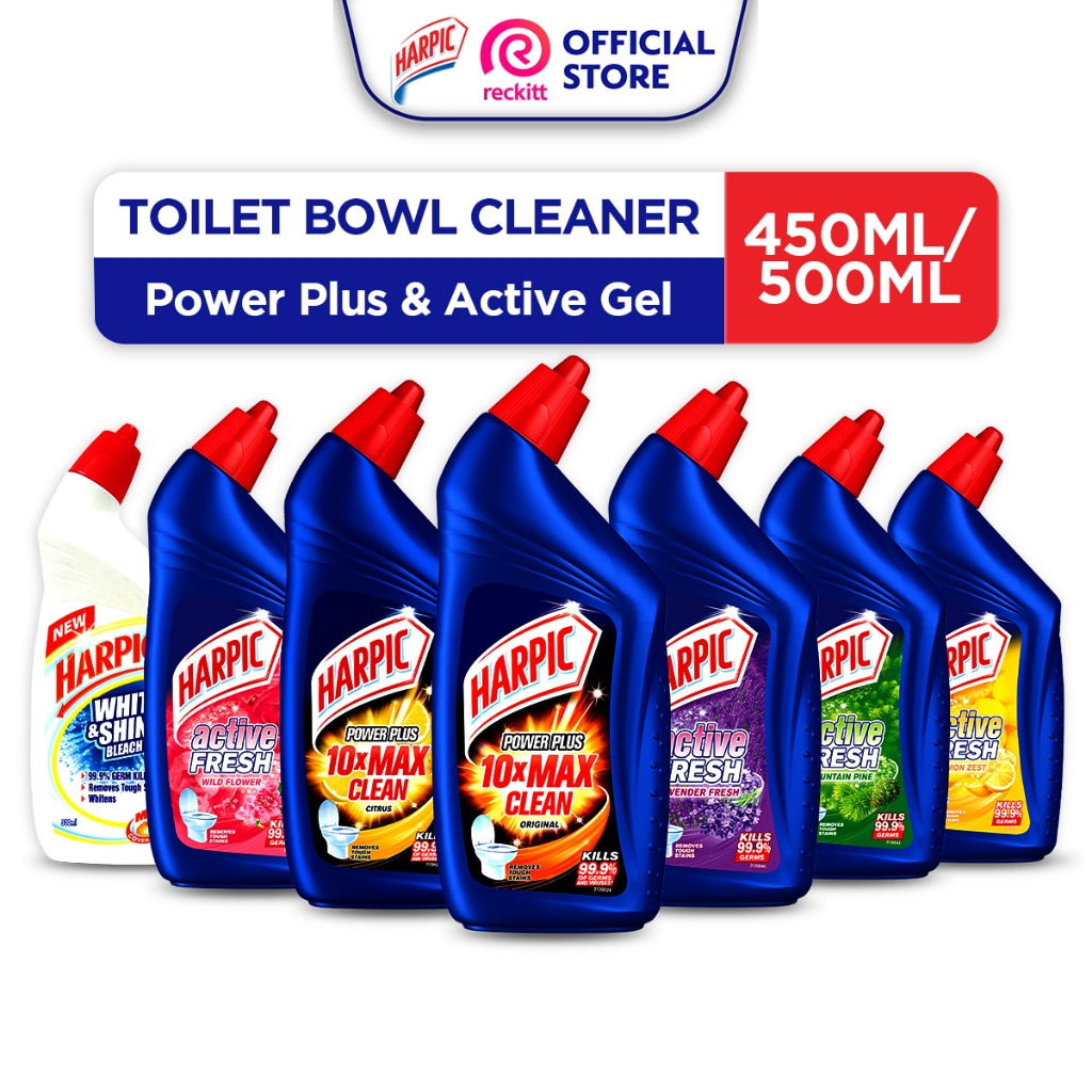 Harpic Powerplus Disinfectant Toilet Cleaner (450ml/500ml) | Shopee ...