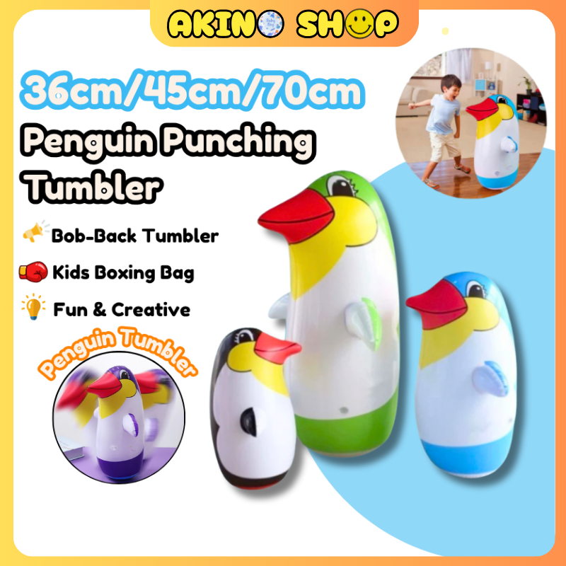 70cm Large Size Kids Inflatable Boxer 3D Boxing Punching Tumbler ...