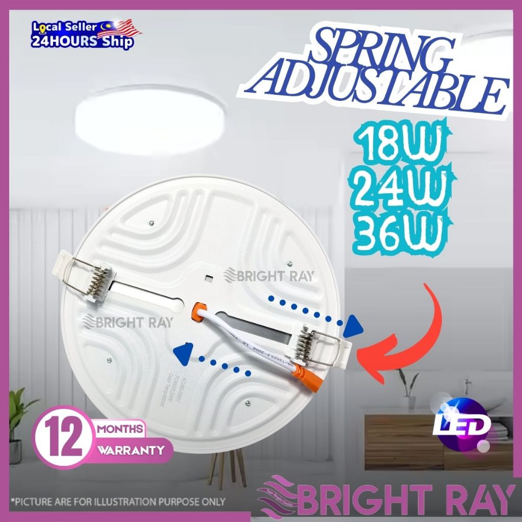 [(NEW)18W/24W/36W ADJUSTABLE Downlight Lampu Downlight down light led ...
